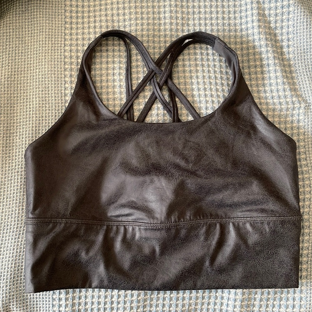 CRZ shiny grey yoga top